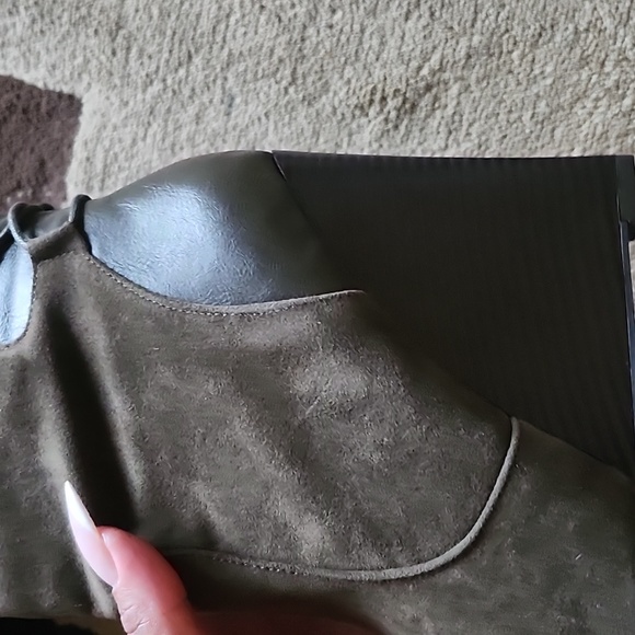 Olive Green Thigh High Boots - Picture 5 of 7